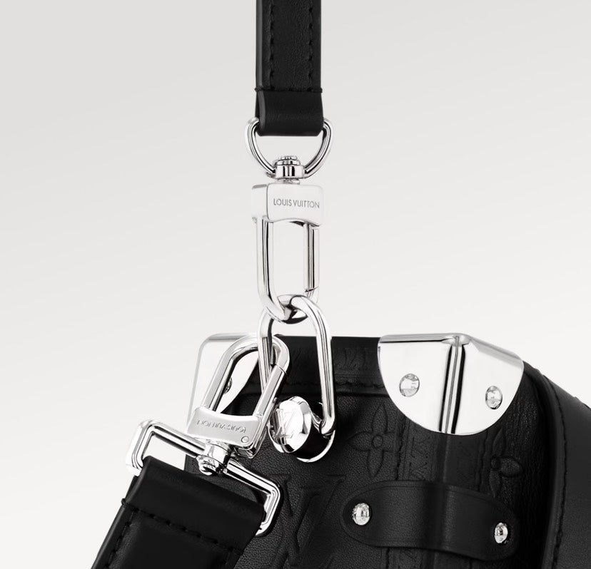 Louis Vuitton Side Trunk MM Monogram Debossed Leather Black / Silver