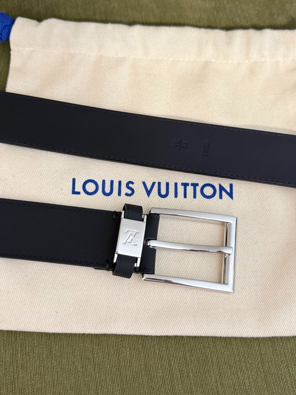 Louis Vuitton Everyday Double Pin 35MM Belt Silver