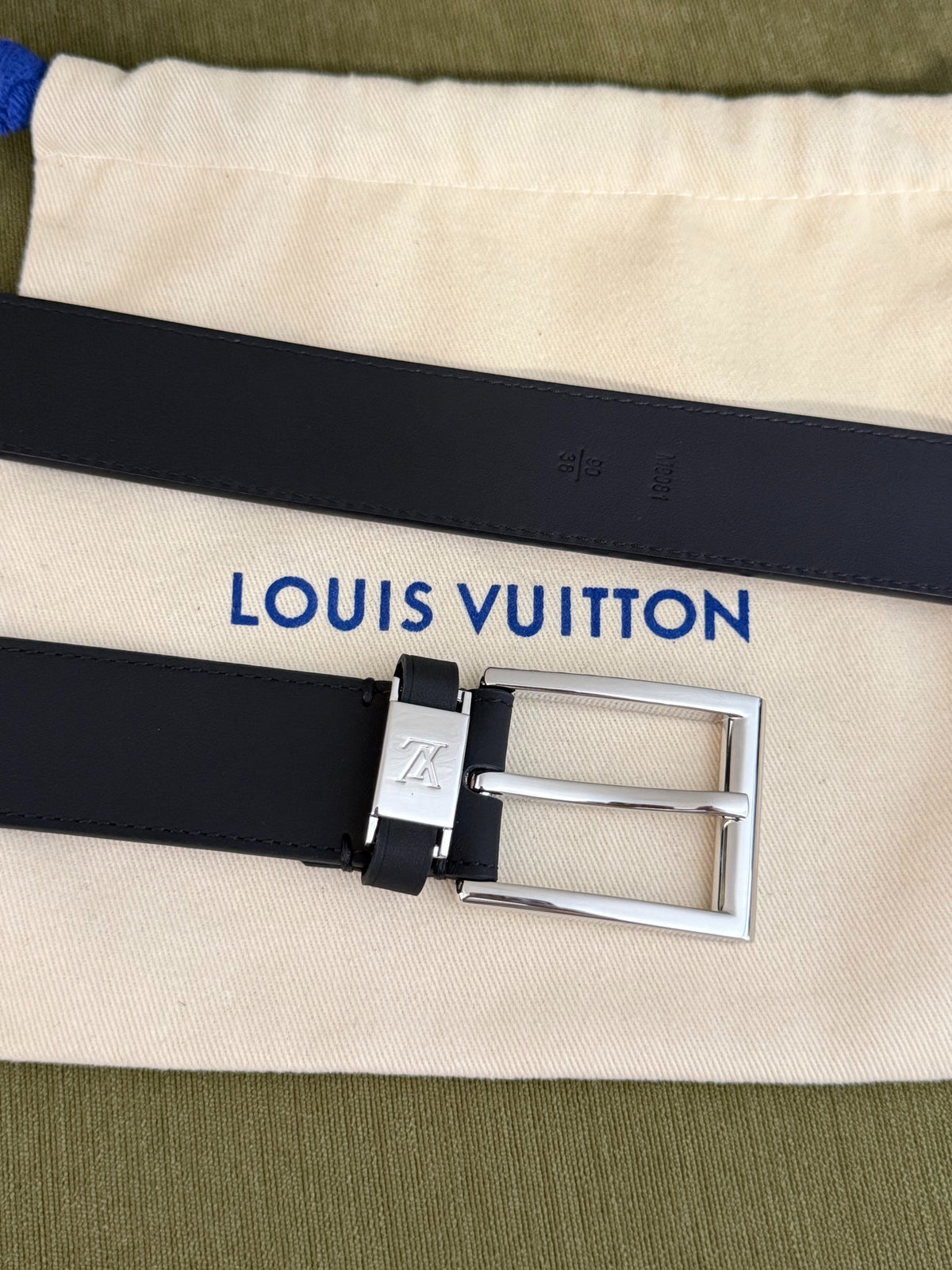 Louis Vuitton Everyday Double Pin 35MM Belt Silver