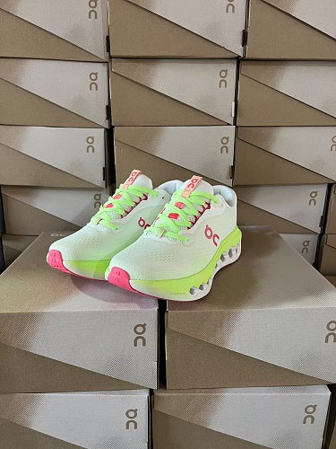 On Cloudsurfer White/Lime/Coral