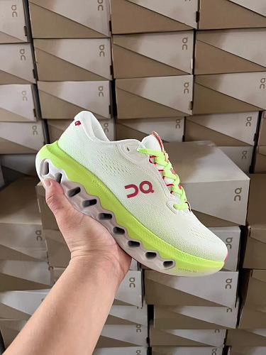On Cloudsurfer White/Lime/Coral