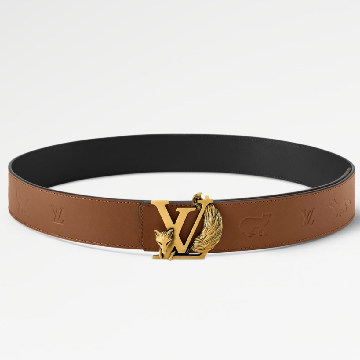 Louis Vuitton LV Initials Fox 40MM Reversible Belt Brown
