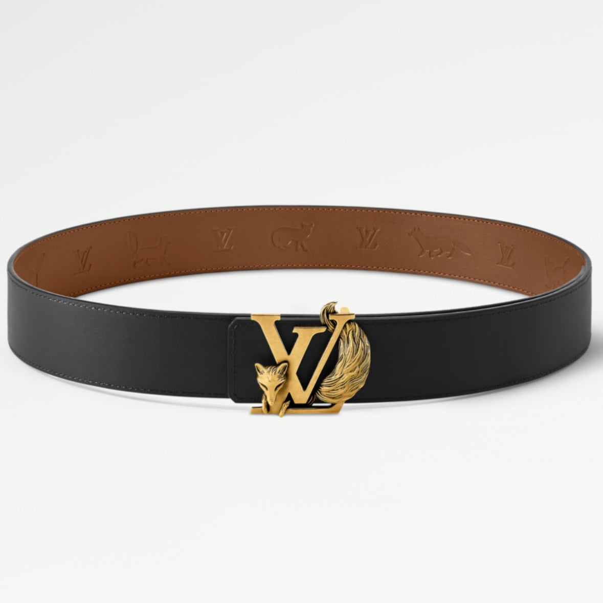 Louis Vuitton LV Initials Fox 40MM Reversible Belt Brown