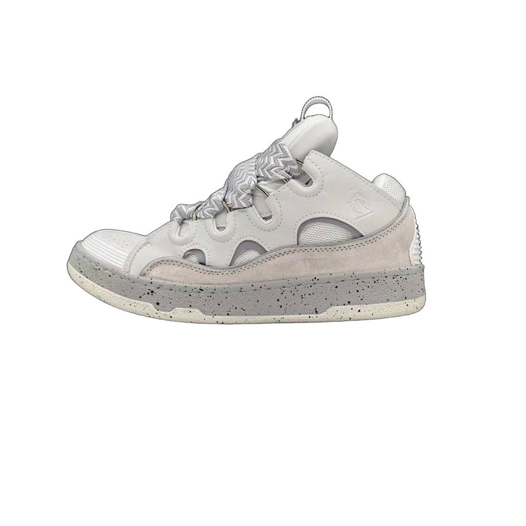 Lanvin Curb Sneakers 'Optic White' - Grey Speckled Midsole