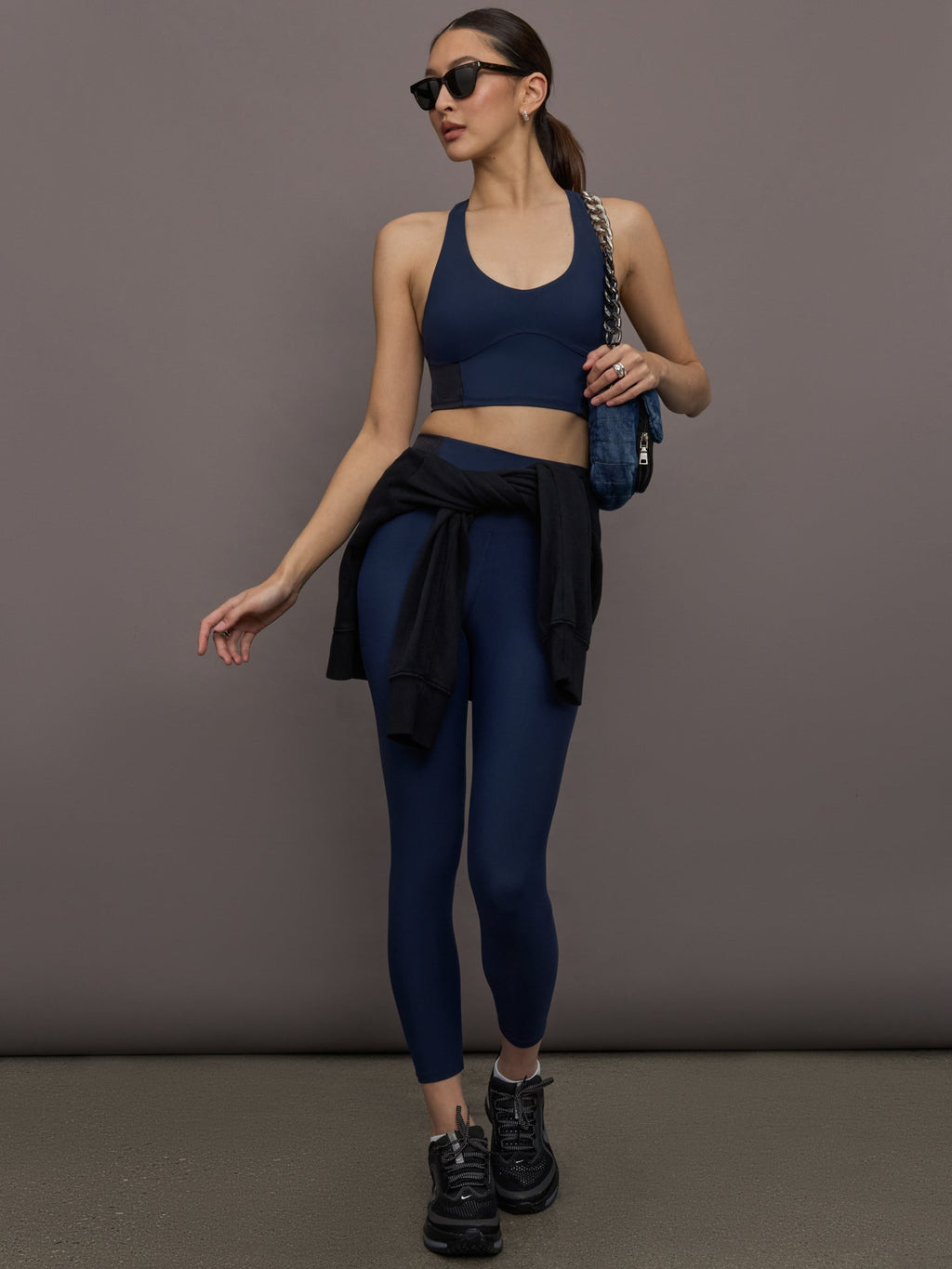 Seamed Legging in Melt - Navy/Black