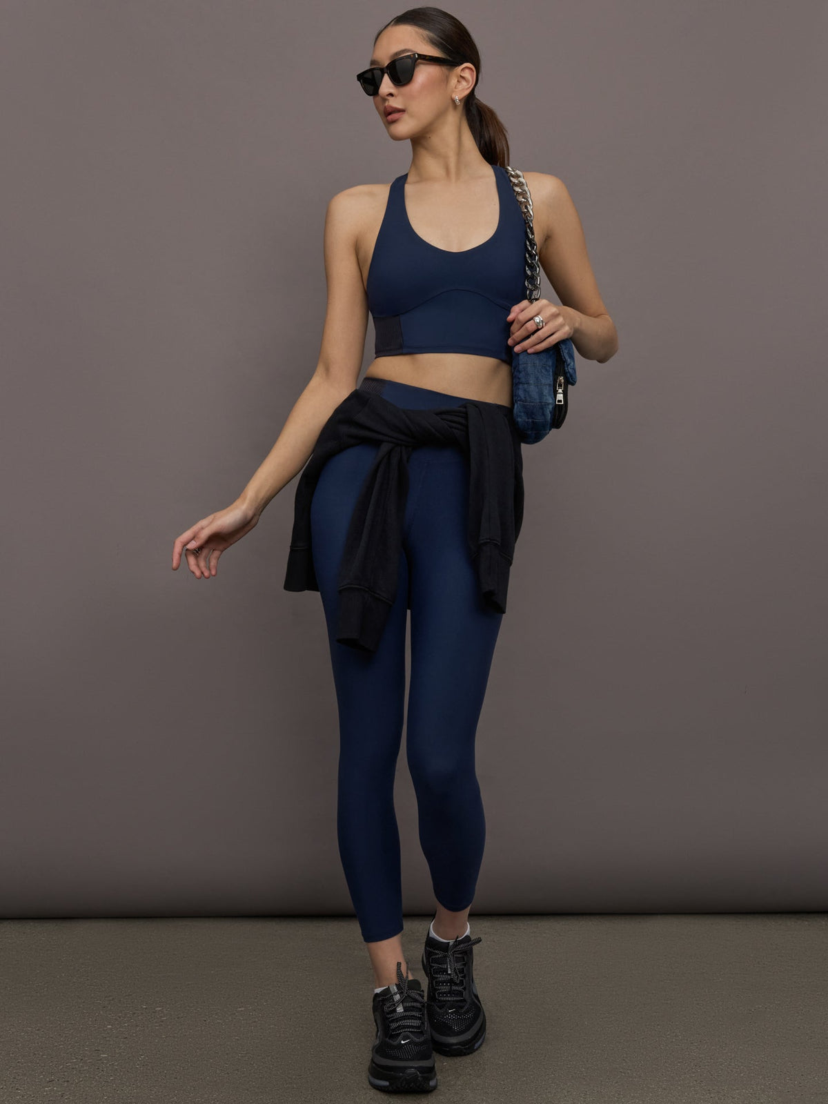 Seamed Legging in Melt - Navy/Black