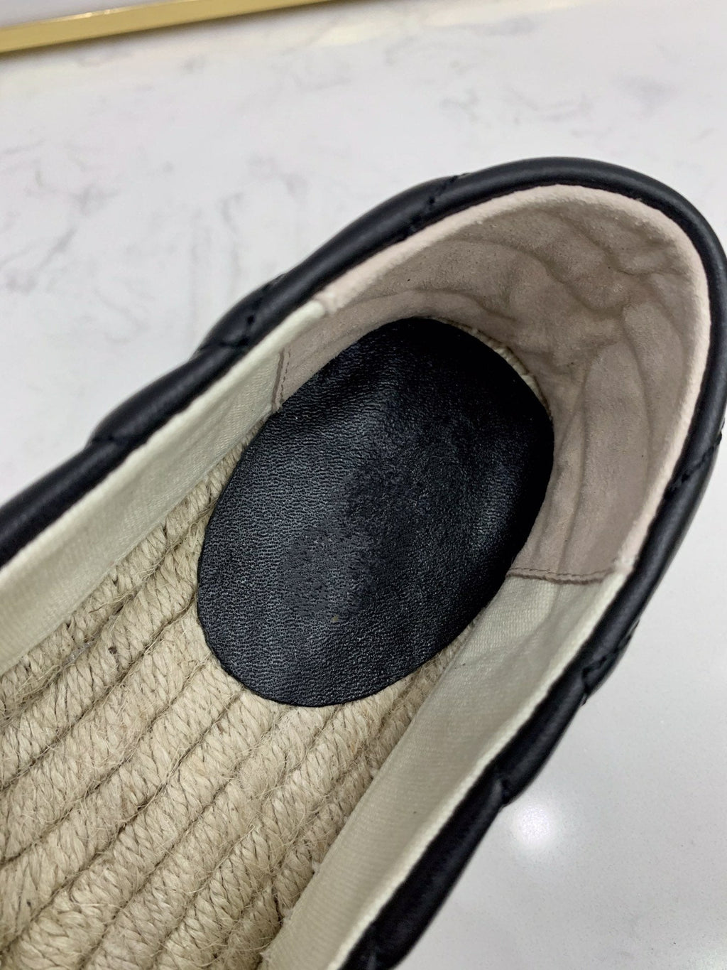 gg espadrilles black calfskin silver gg