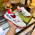 GG Basket Low Trainers White Red Leather 816639