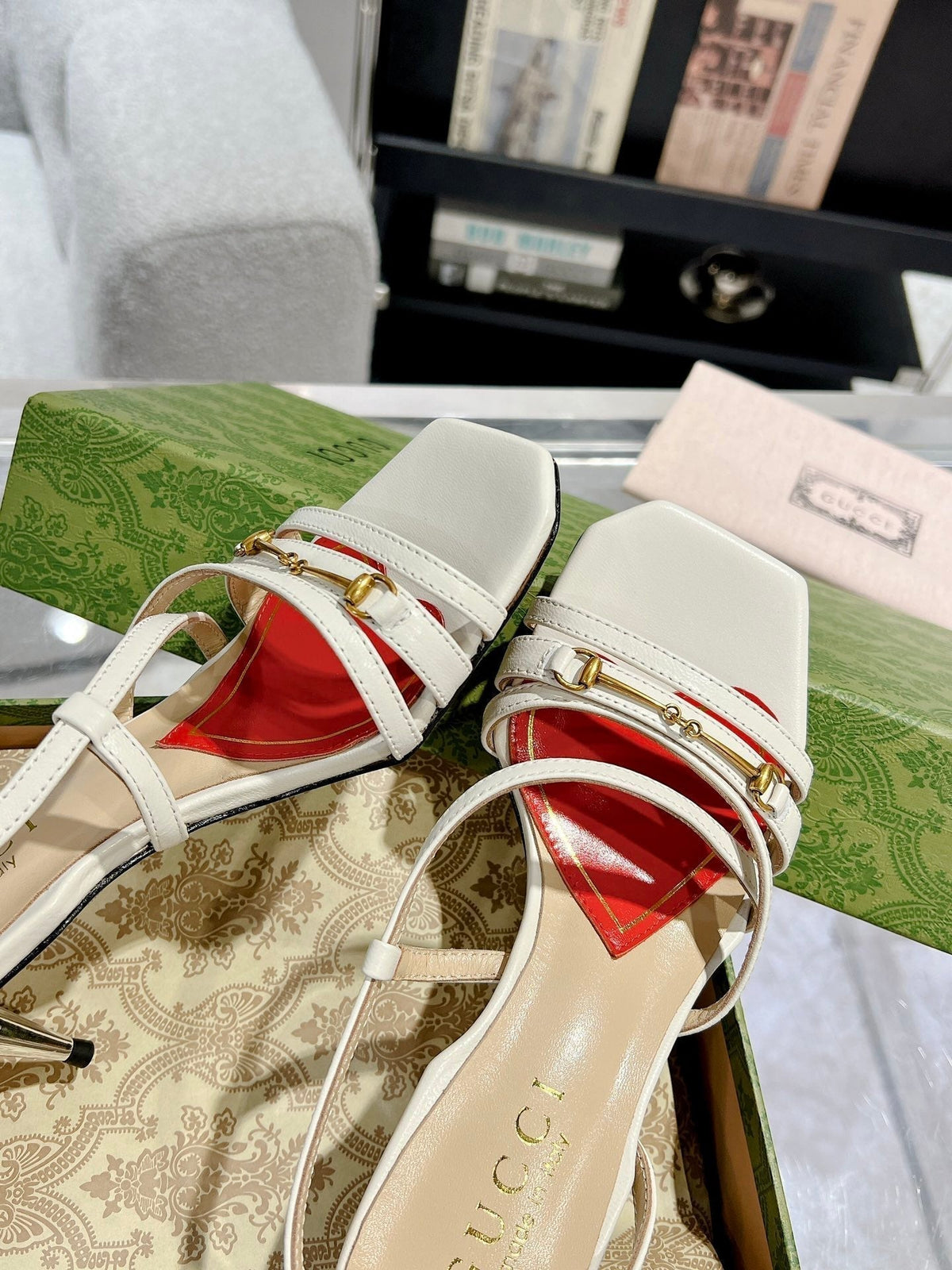 HIGH HEEL 65MM IN WHITE CALFSKIN WITH RED HEART