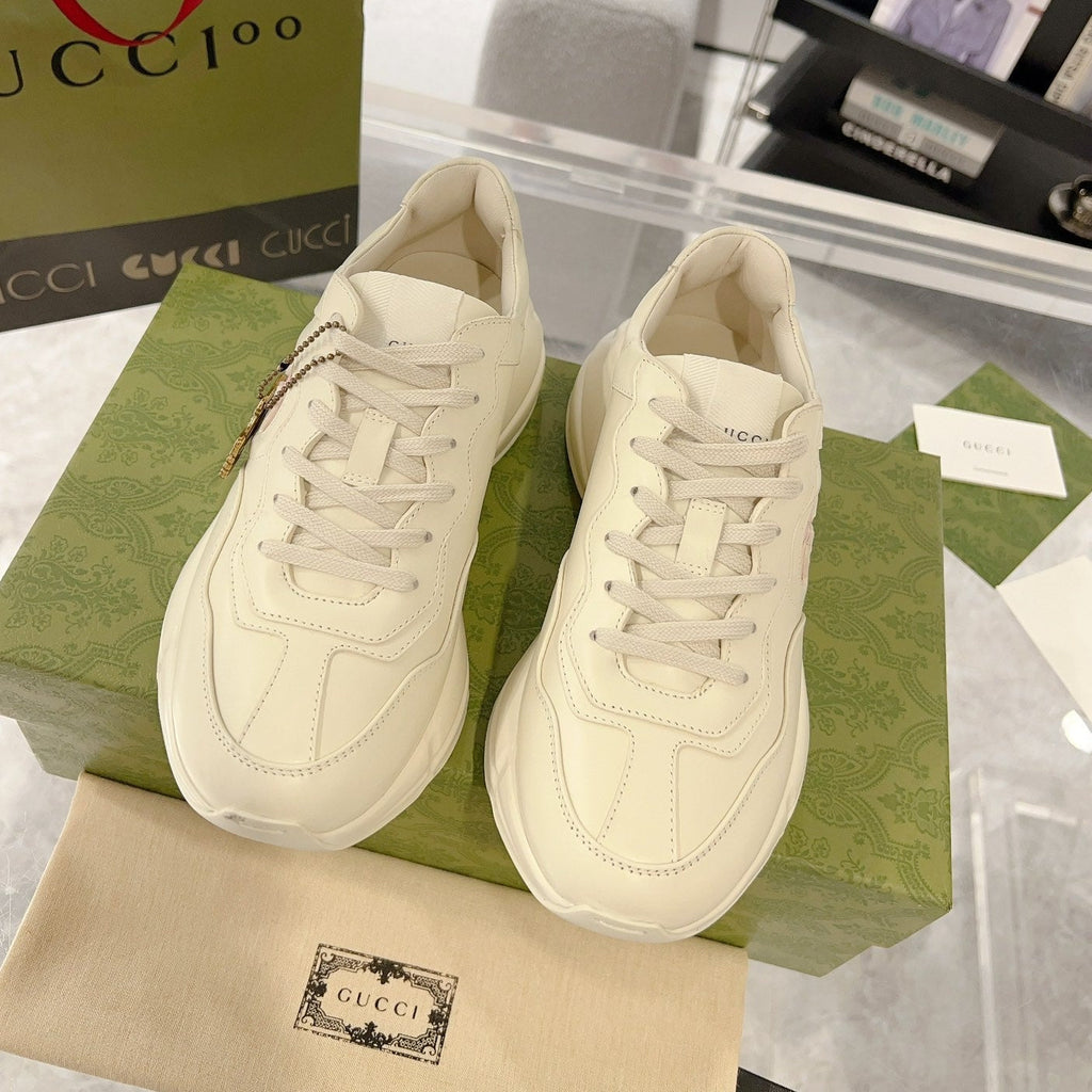 GG Rhyton Trainer Leather White Pink