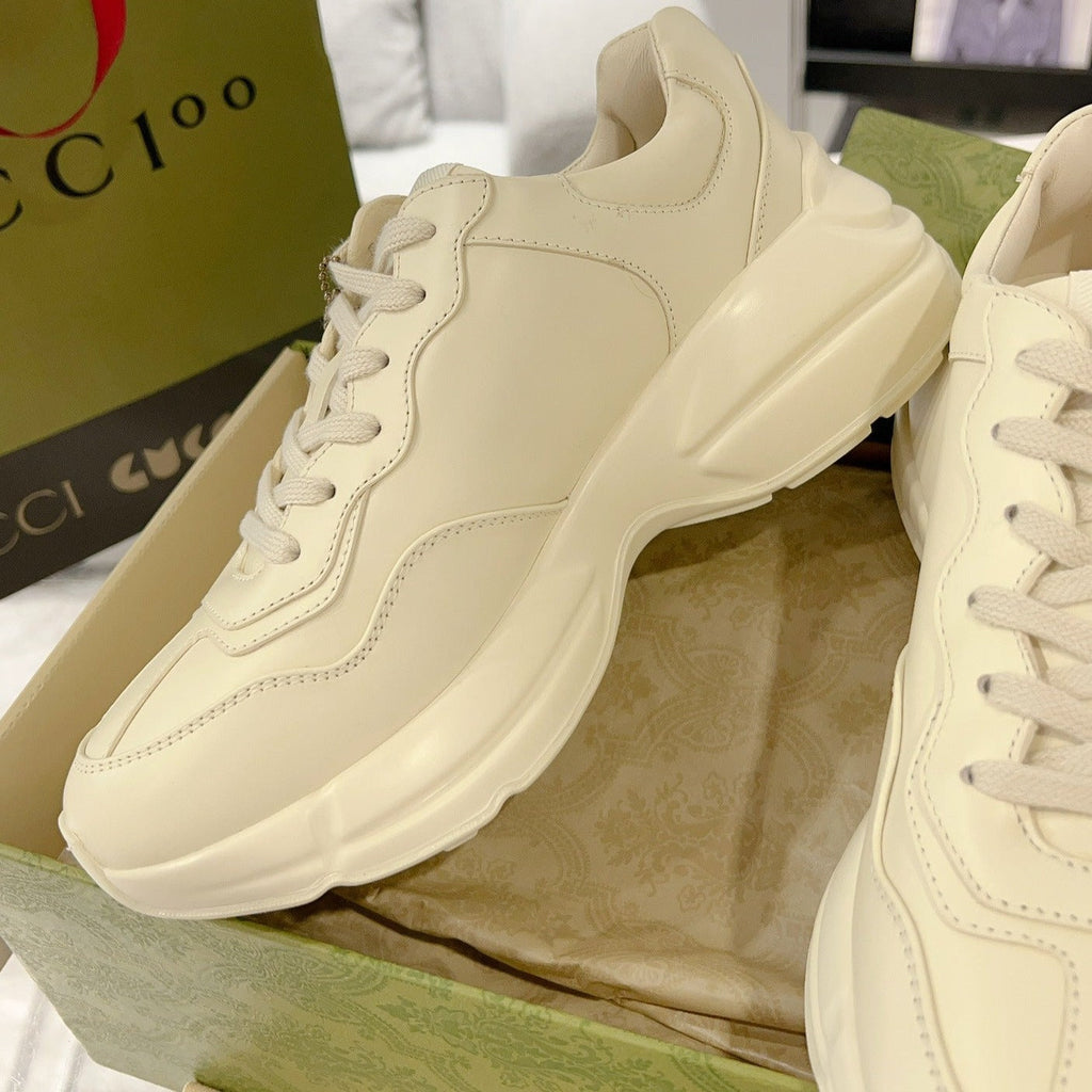 GG Rhyton Trainer Leather White Pink