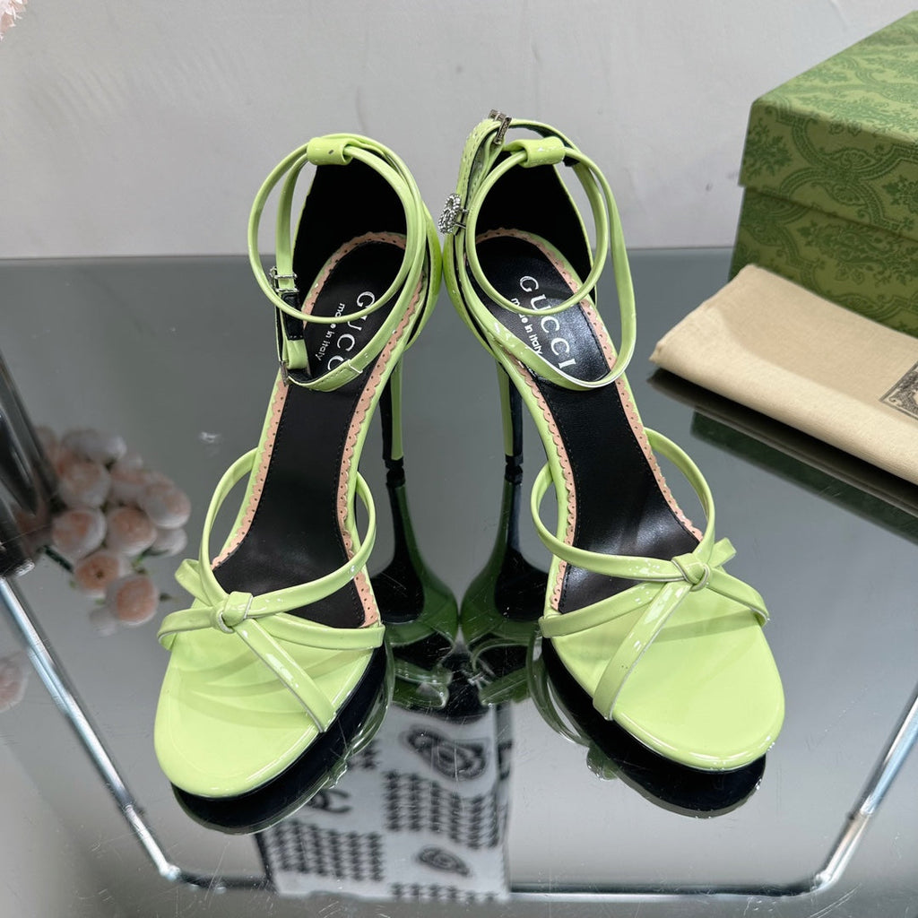 GG 105 STRAPPY SANDAL LIGHT GREEN LAMBSKIN