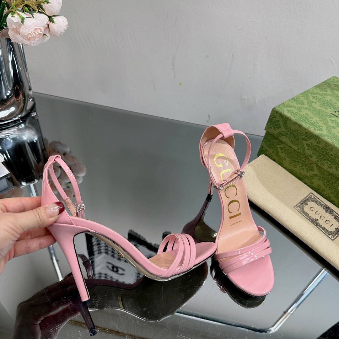 GG 105 HIGH HEEL SANDAL LIGHT PINK LAMBSKIN