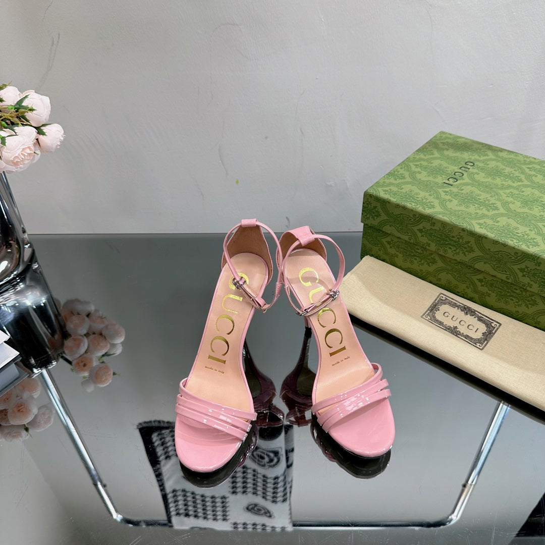 GG 105 HIGH HEEL SANDAL LIGHT PINK LAMBSKIN