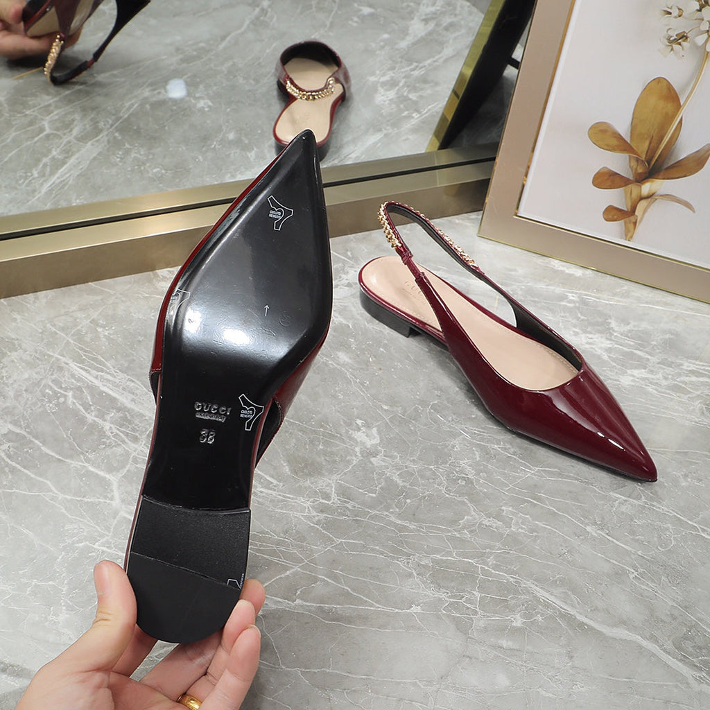 GG  Signoria Slingback Flat red wine