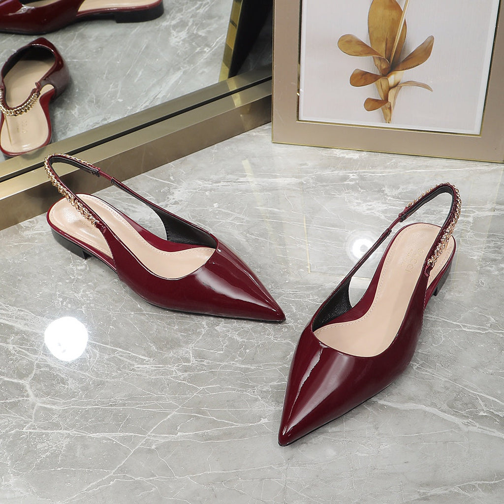 GG  Signoria Slingback Flat red wine