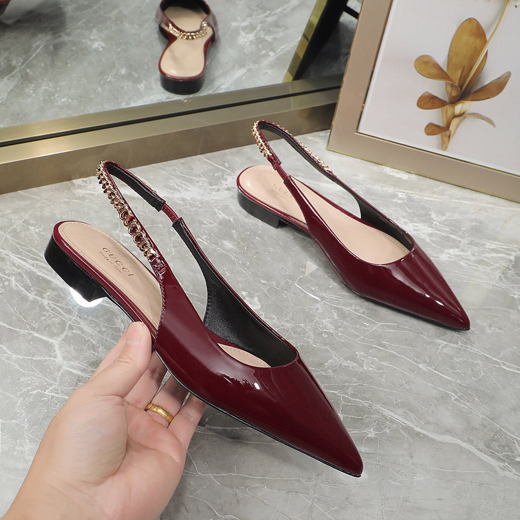 GG  Signoria Slingback Flat red wine