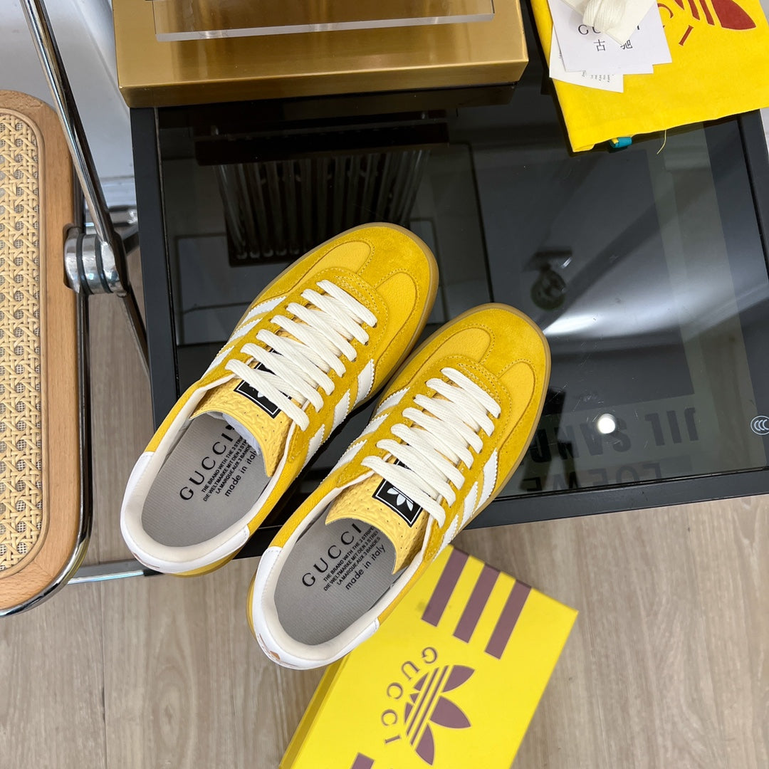 GG & ADIDAS GAZELLE SNEAKER YELLOW VELVET