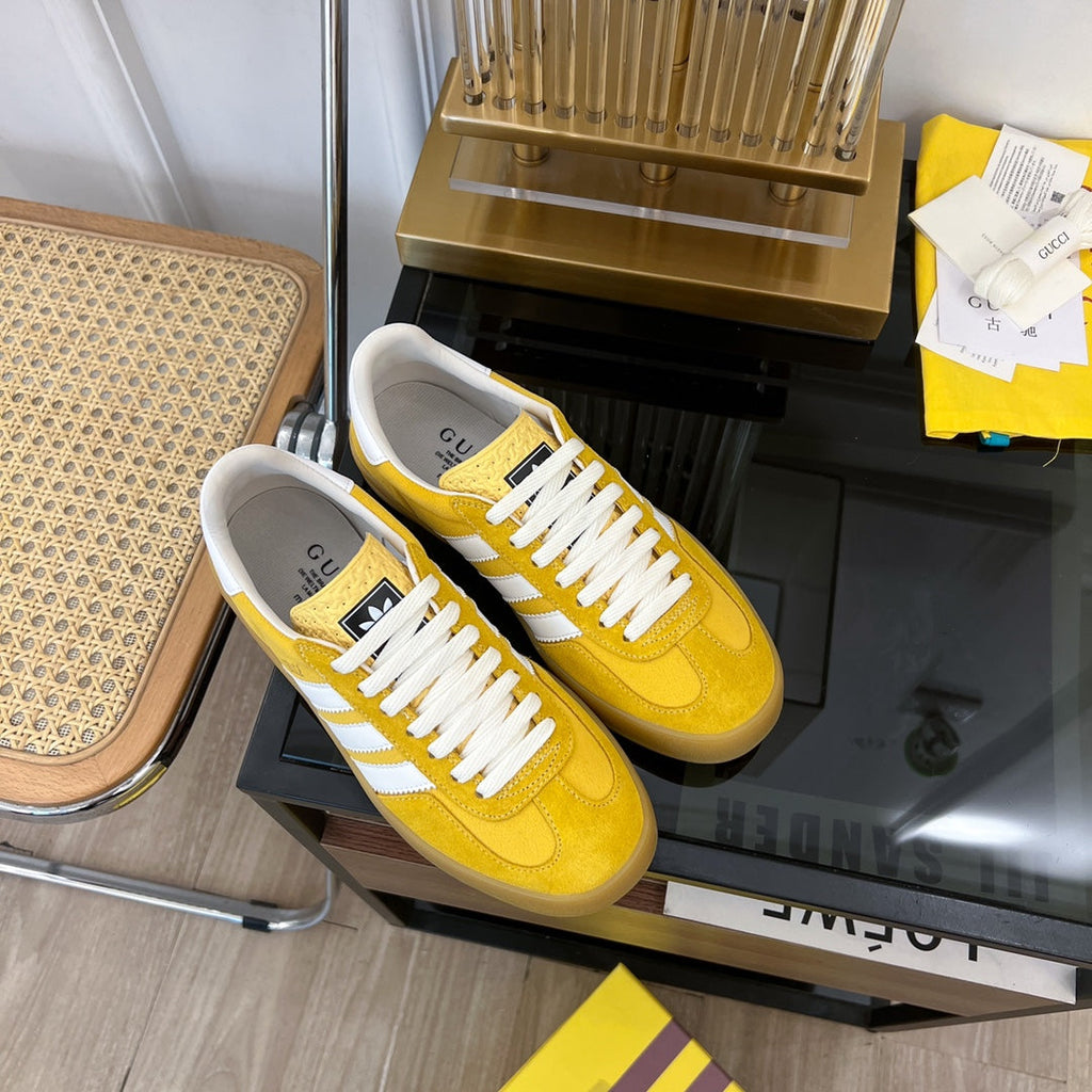 GG & ADIDAS GAZELLE SNEAKER YELLOW VELVET