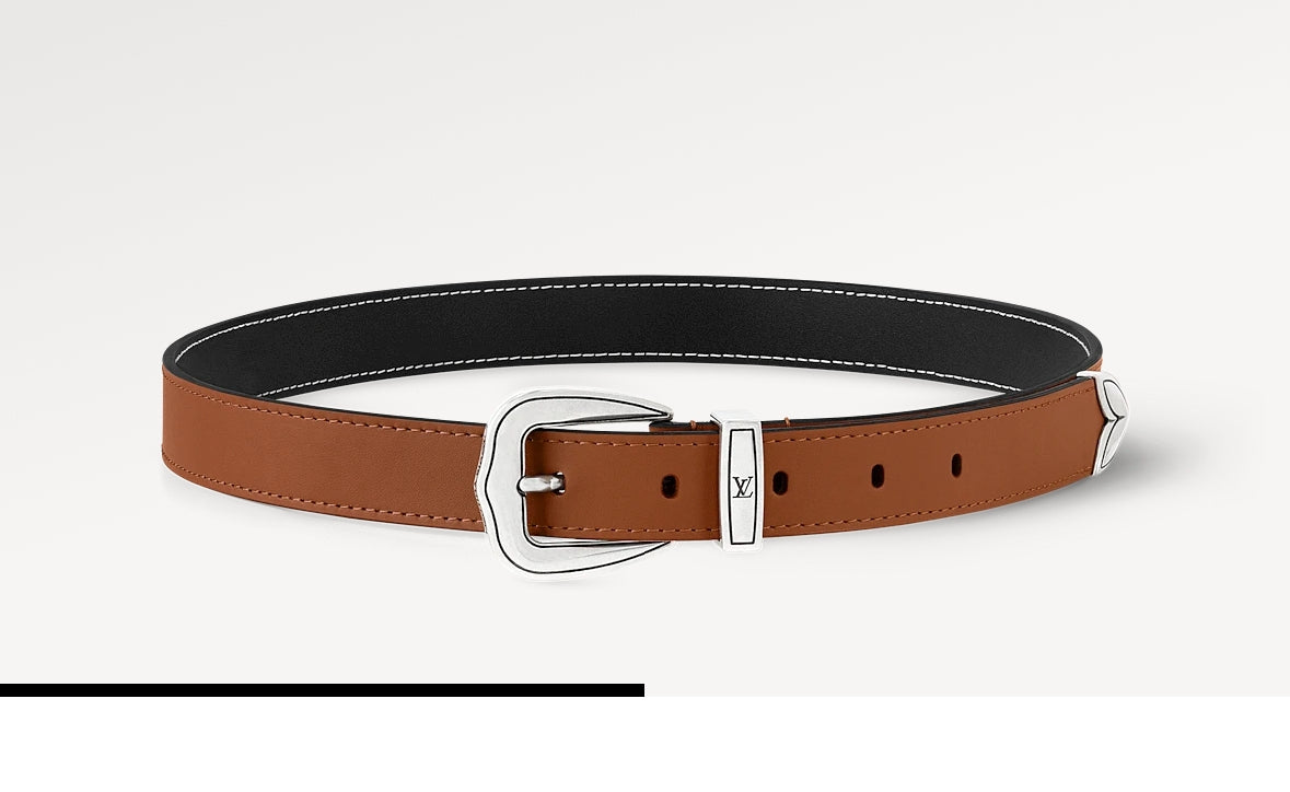 Louis Vuitton LV Dust 25MM Belt Cognac Brown