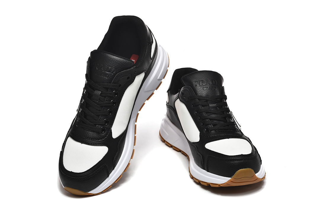 Prada Prax 01 Re-Nylon and Brushed Leather Black White Gum