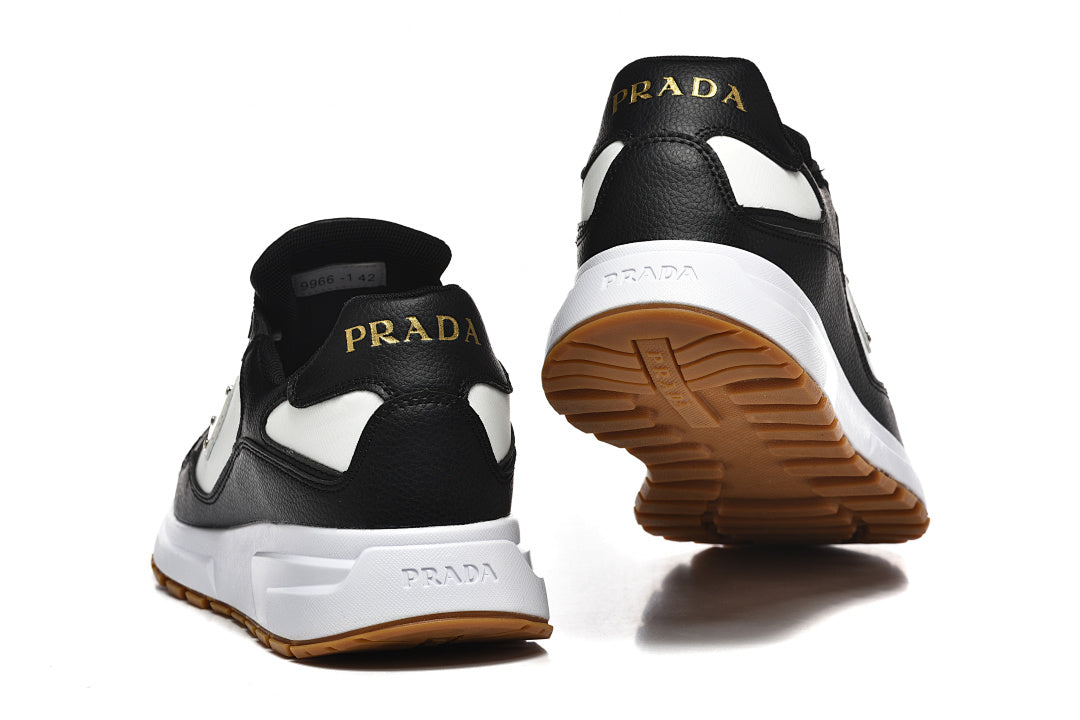 Prada Prax 01 Re-Nylon and Brushed Leather Black White Gum