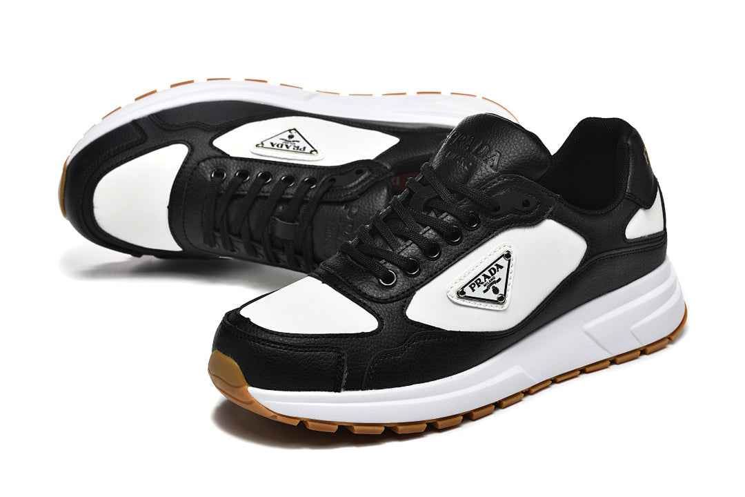 Prada Prax 01 Re-Nylon and Brushed Leather Black White Gum