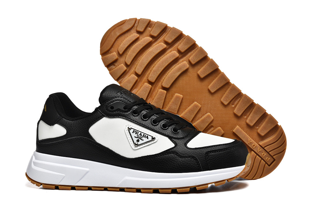 Prada Prax 01 Re-Nylon and Brushed Leather Black White Gum