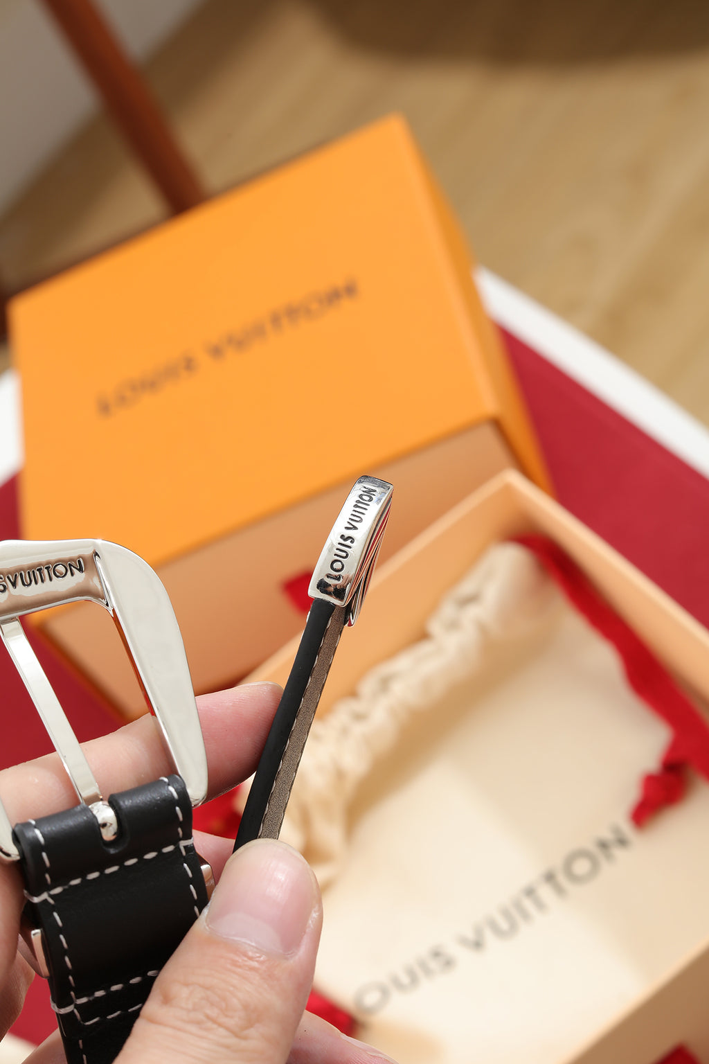 Louis Vuitton LV Dust 25MM Belt Cognac Brown