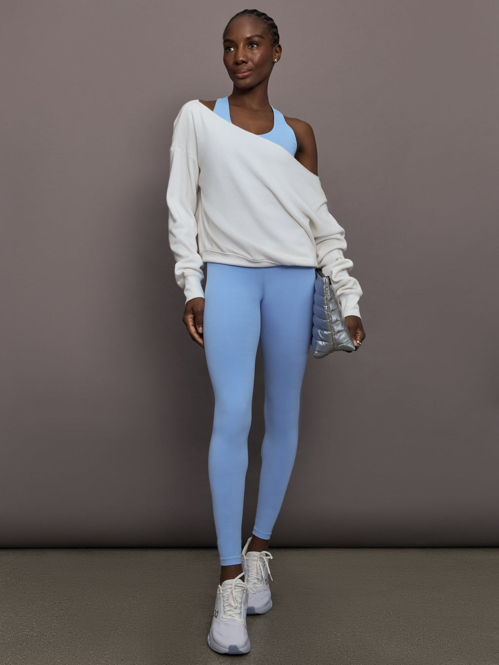High Rise Full-Length Legging in Diamond Compression - Serenity