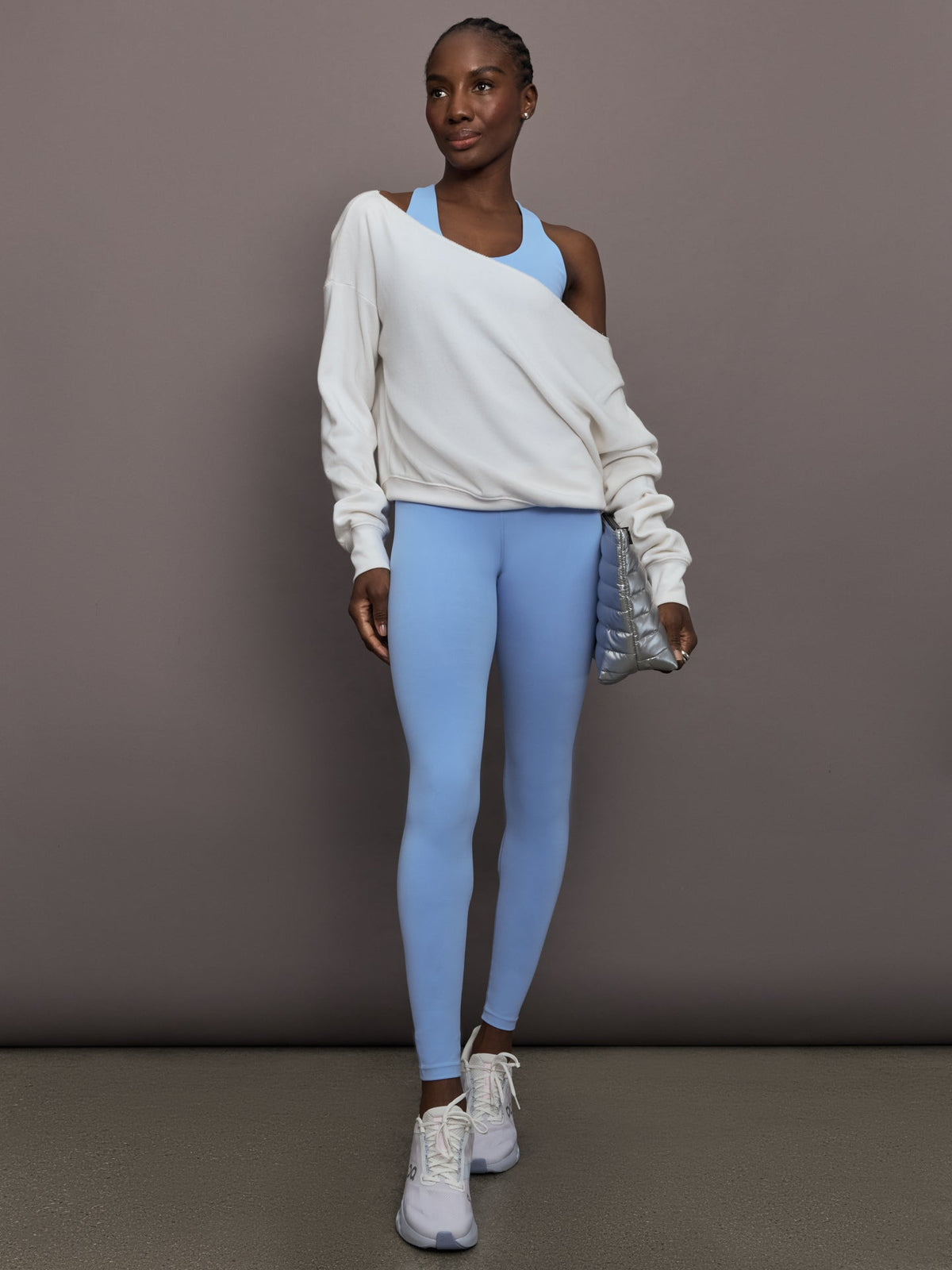 High Rise Full-Length Legging in Diamond Compression - Serenity