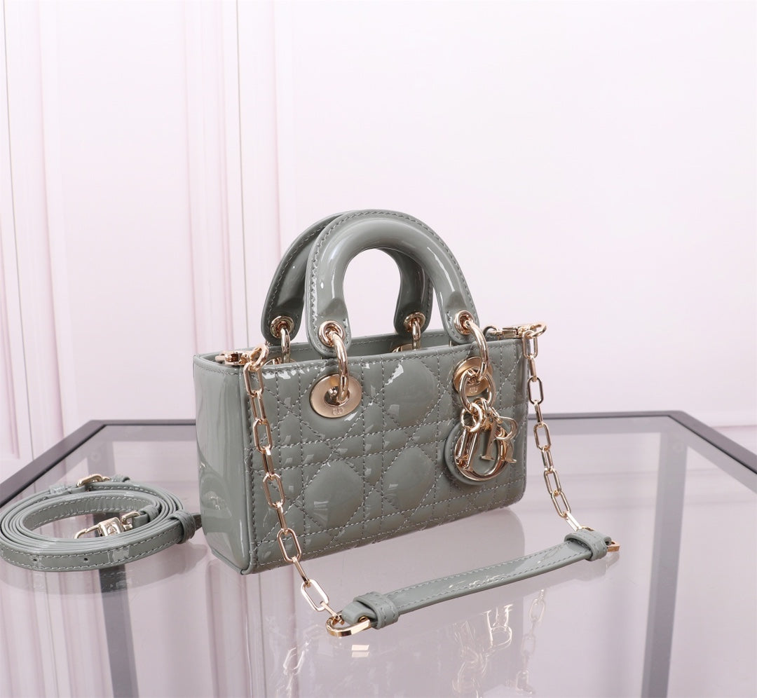 MICRO LADY D-JOY 16.5  ROCK GRAY LAMBSKIN