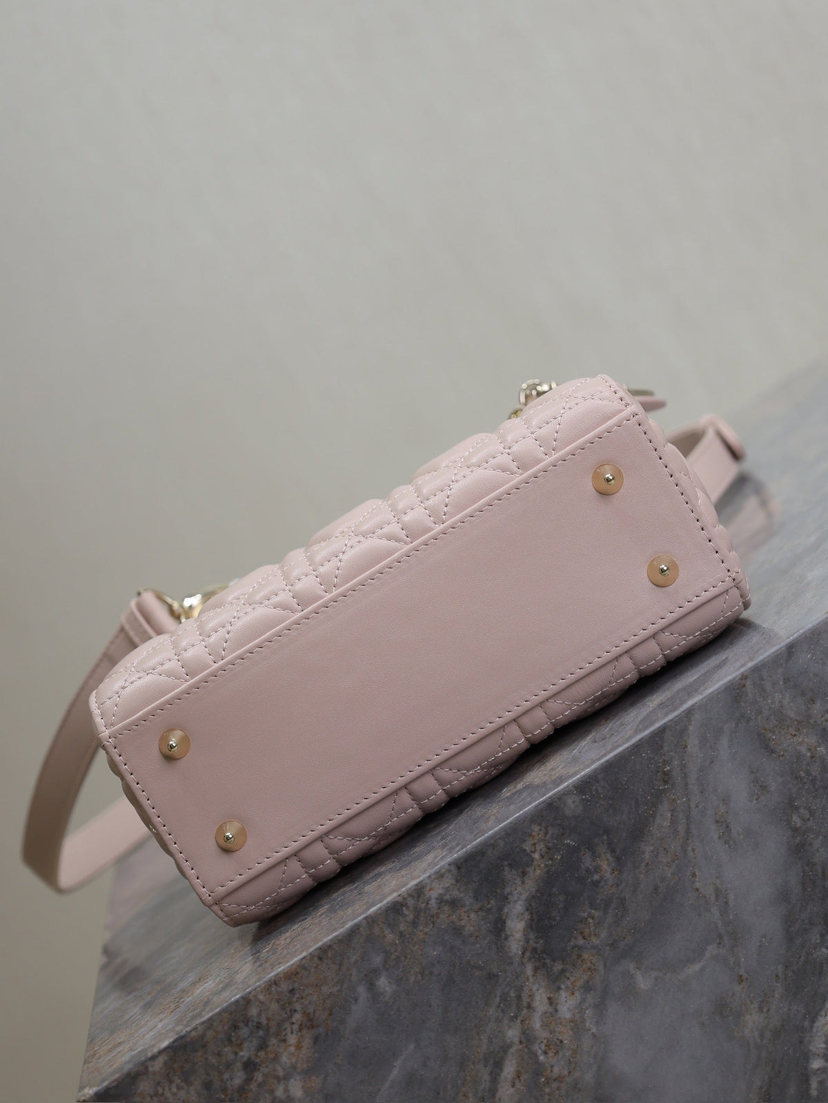 Lady Bag 17cm Pink Pale Green Lambksin