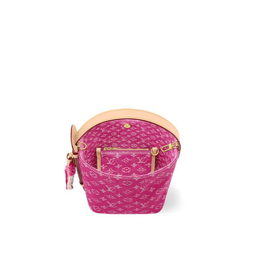 Louis Vuitton All In BB Monogram Denim Bag Fuchsia Pink