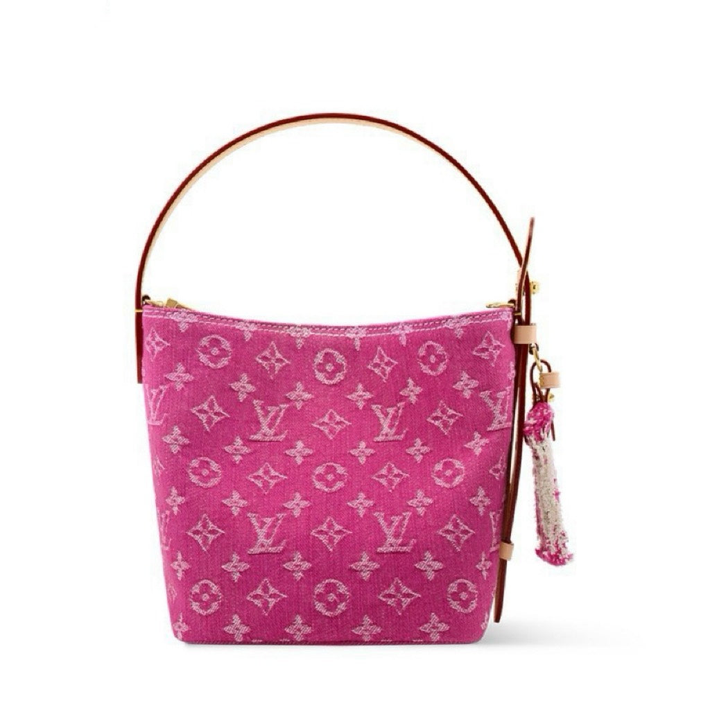 Louis Vuitton All In BB Monogram Denim Bag Fuchsia Pink