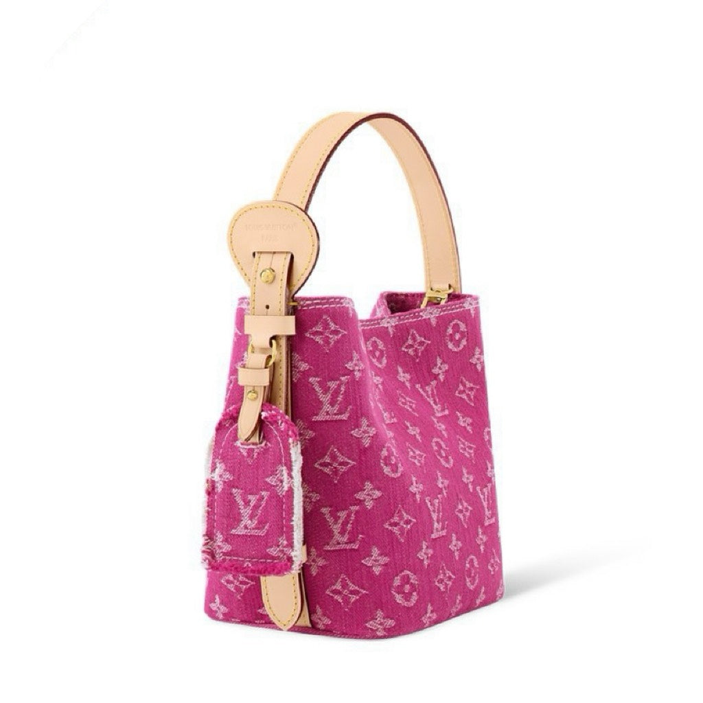 Louis Vuitton All In BB Monogram Denim Bag Fuchsia Pink