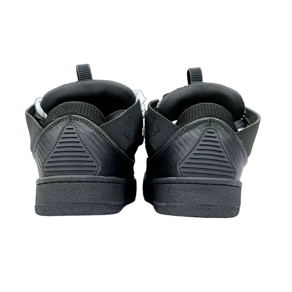 Lanvin Curb Sneakers 'Black' - Black/White Chevron Laces