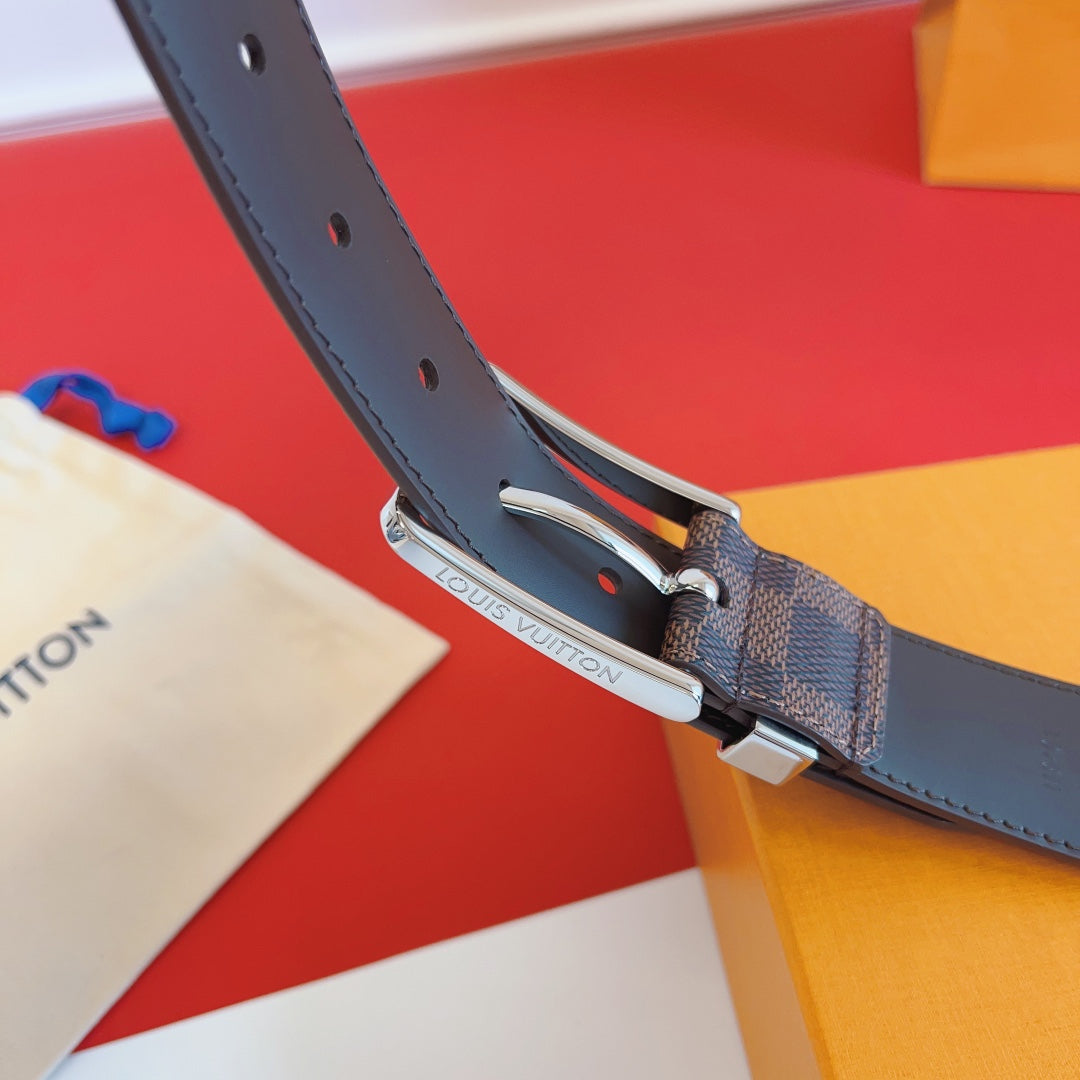Louis Vuitton Pont Neuf 35mm Reversible Damier Ebene Belt