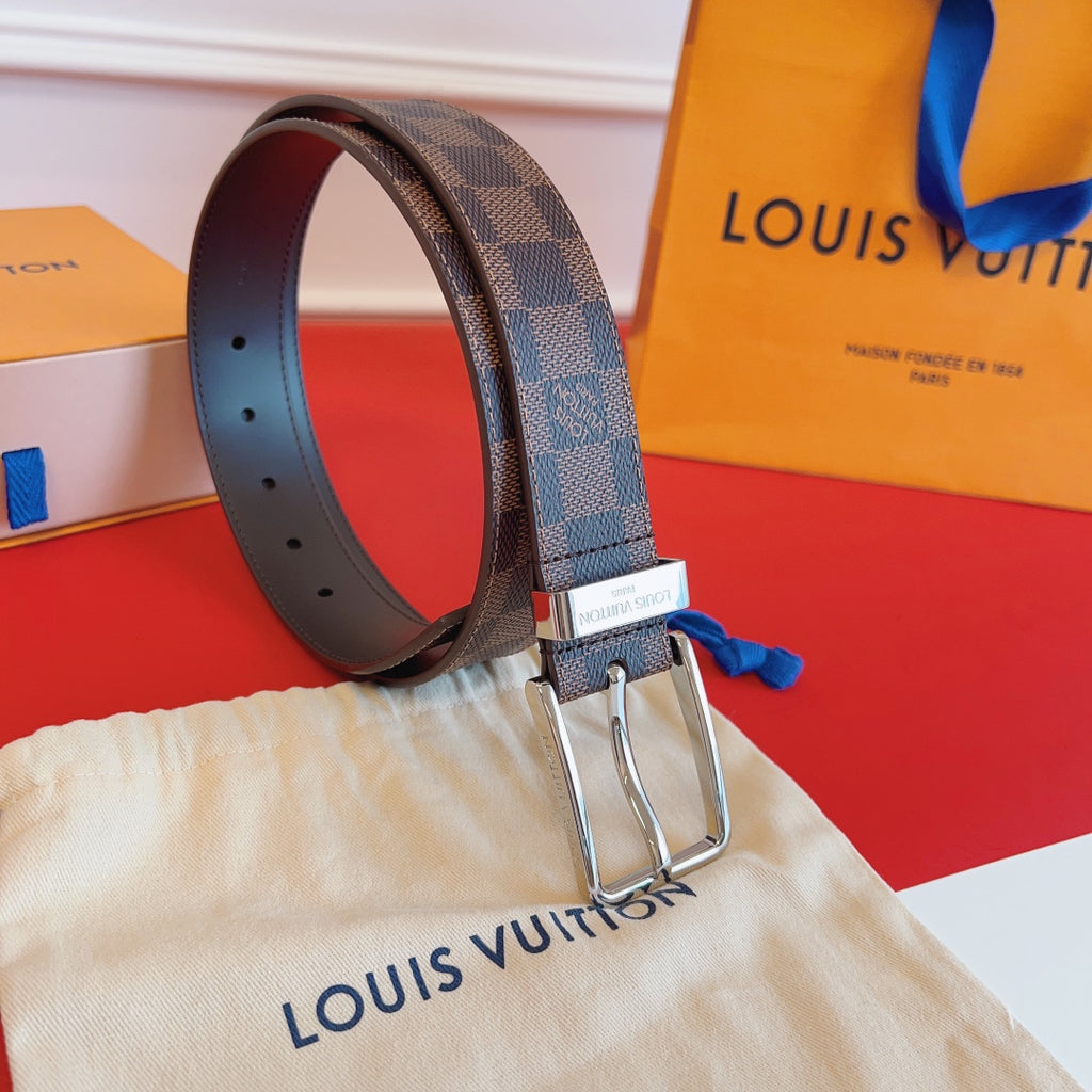 Louis Vuitton Pont Neuf 35mm Reversible Damier Ebene Belt