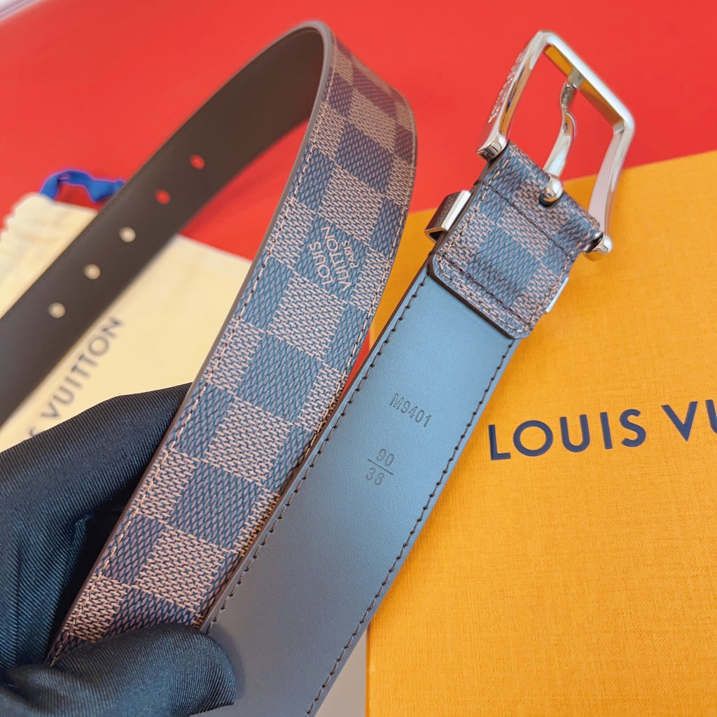 Louis Vuitton Pont Neuf 35mm Reversible Damier Ebene Belt
