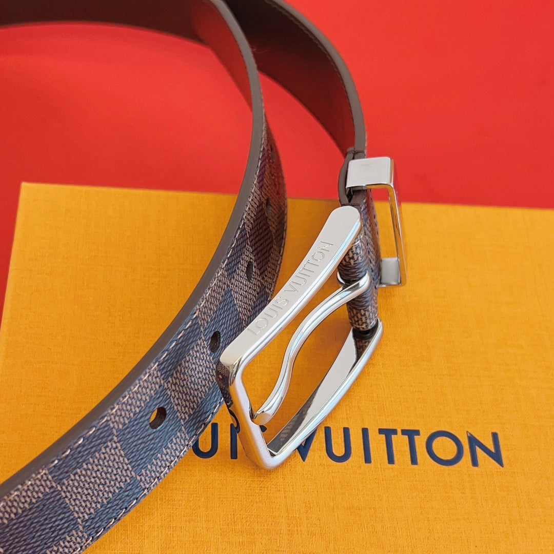 Louis Vuitton Pont Neuf 35mm Reversible Damier Ebene Belt