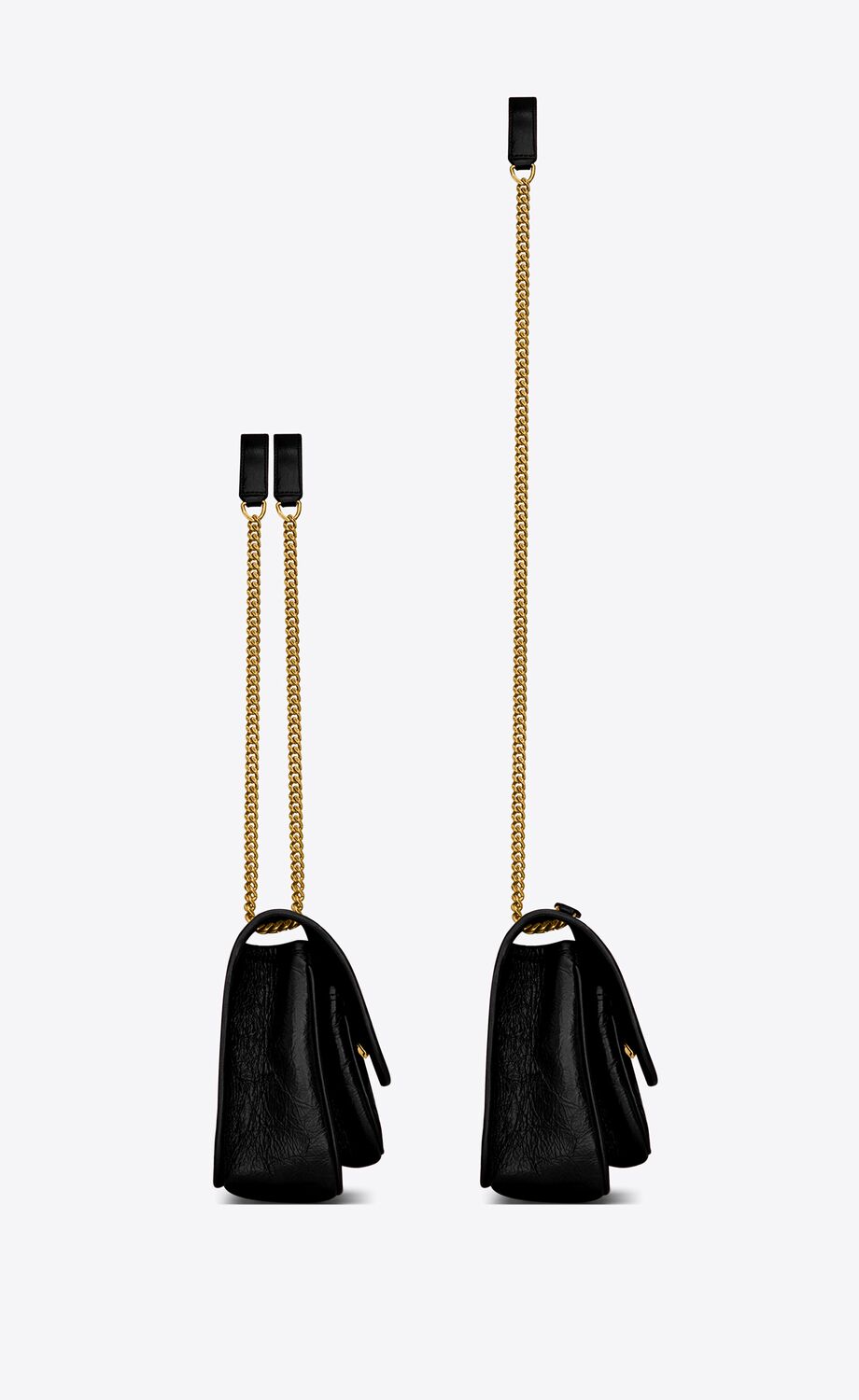 Y Niki Medium Chain Bag in Crinkled Vintage Leather