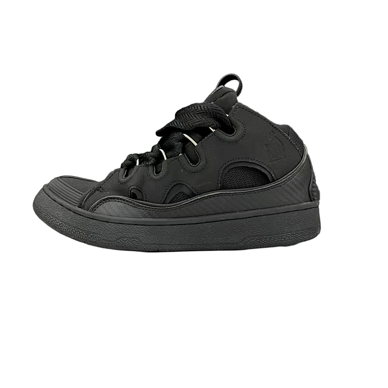 Lanvin Curb Sneakers 'Full Black' - Tonal Chevron Laces