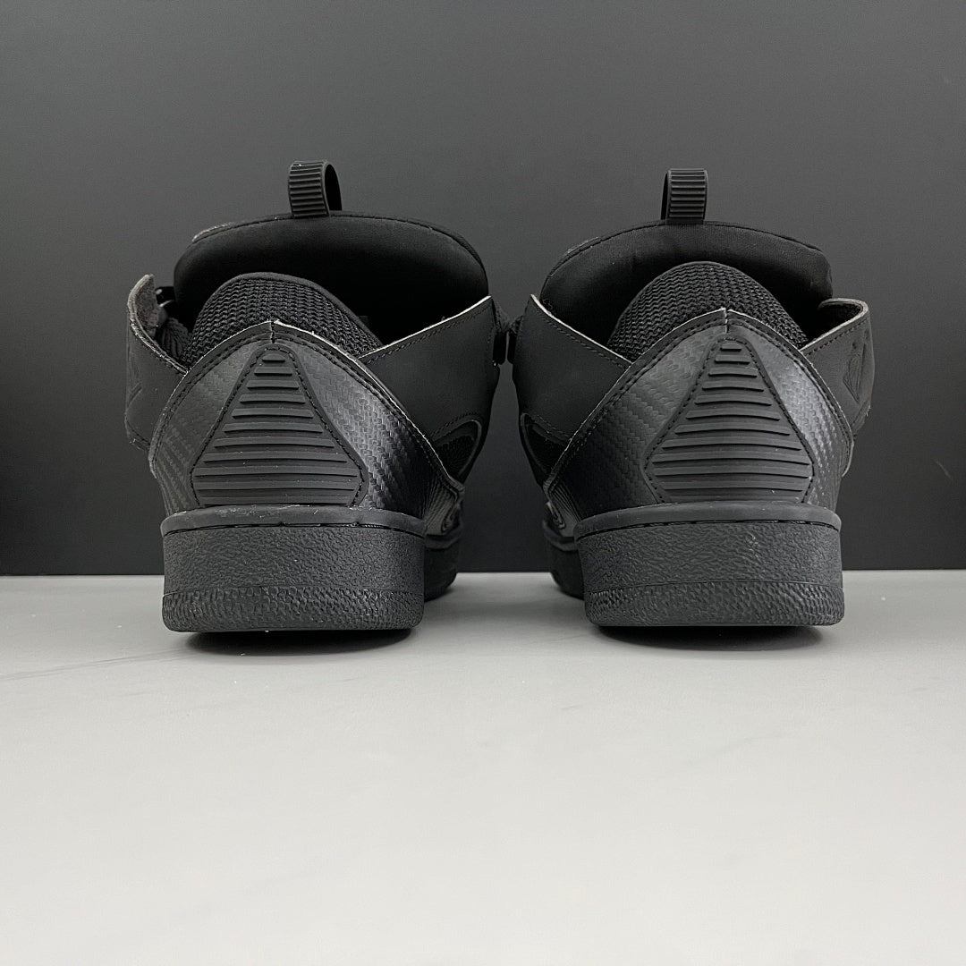 Lanvin Curb Sneakers 'Full Black' - Tonal Chevron Laces