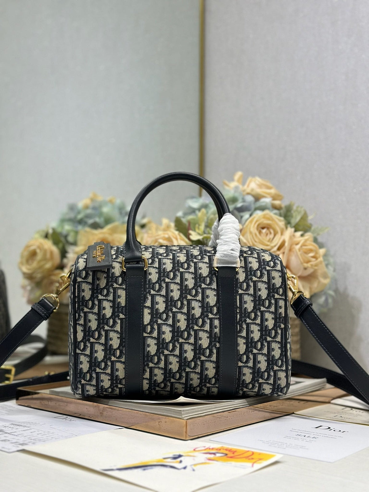 CD Groove 25cm Blue Dior Oblique Jacquard