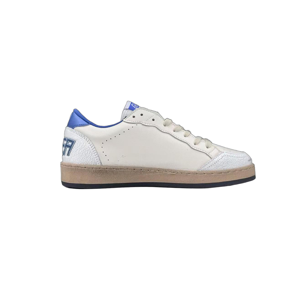 Golden Goose Ball Star White Leather Blue