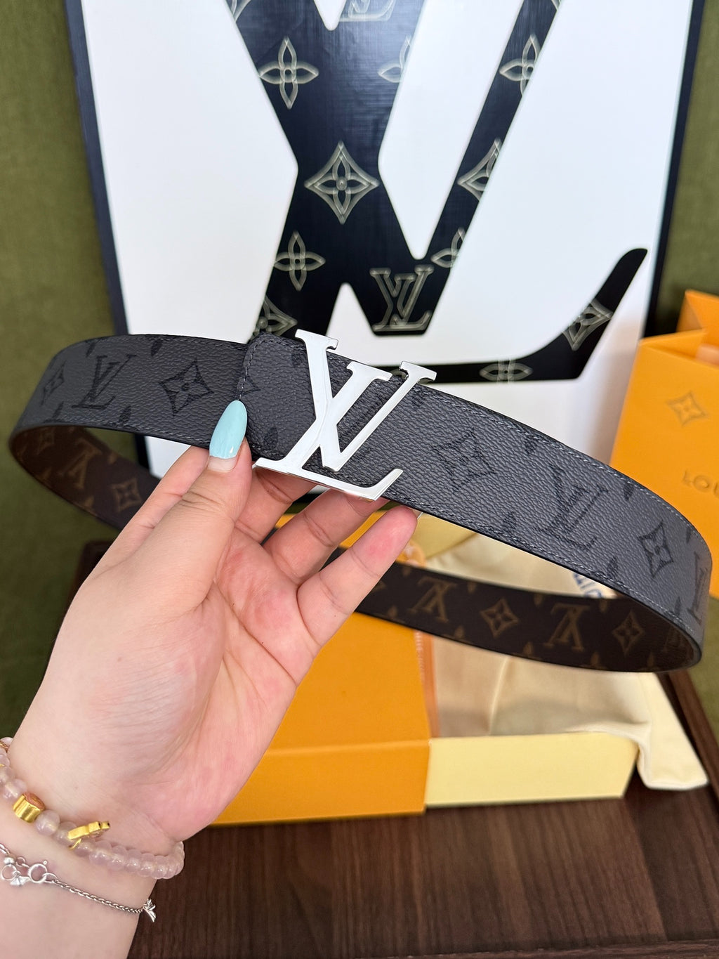 Louis Vuitton LV Initiales 40mm Reversible Belt Monogram Eclipse