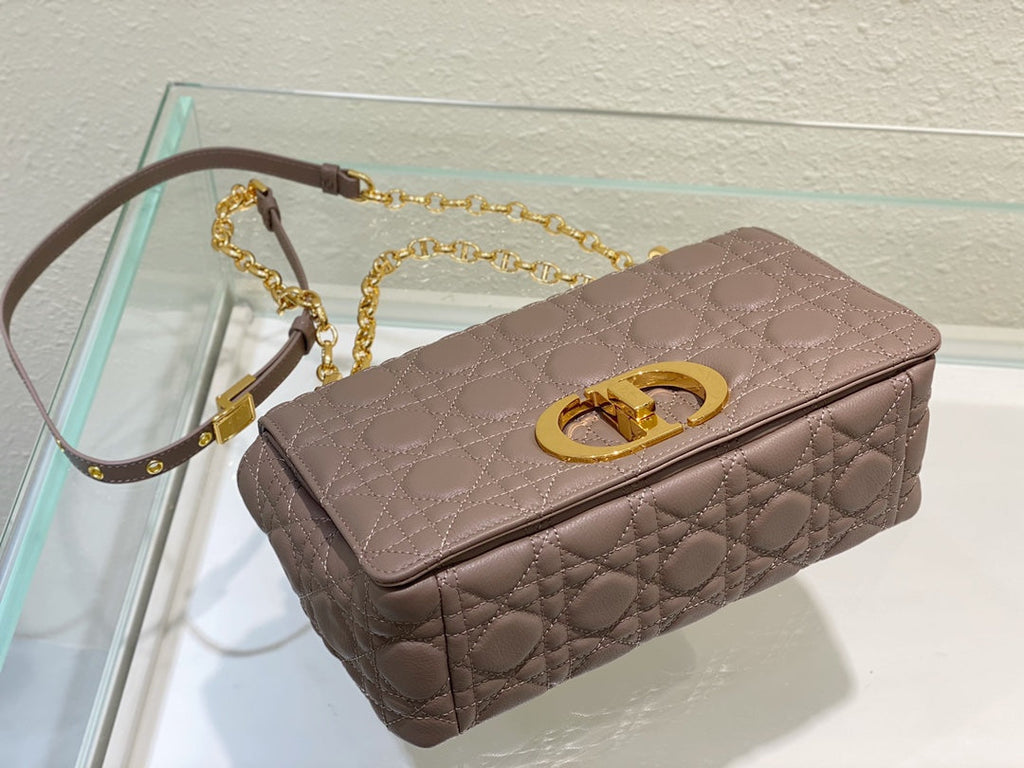 medium caro 25.5 warm taupe calfskin