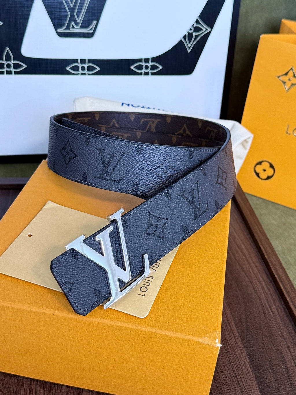 Louis Vuitton LV Initiales 40mm Reversible Belt Monogram Eclipse