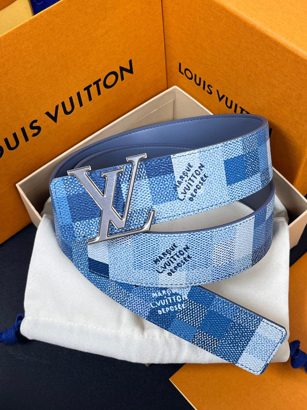 Louis Vuitton LV Initiales Damoflage 40mm Reversible Belt